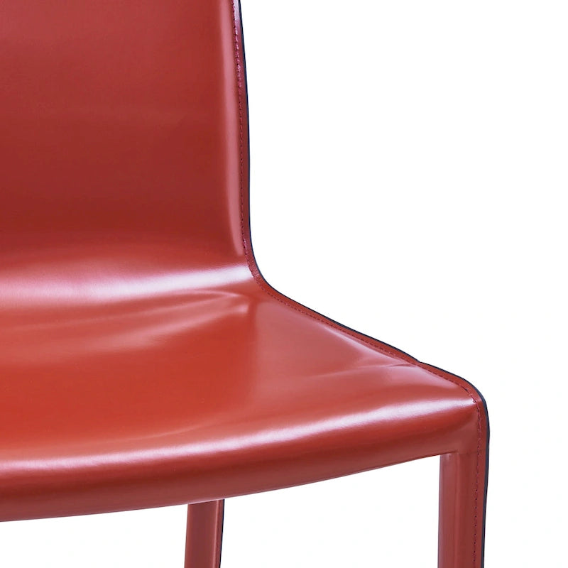 Silla Gervin de cuero reciclado, juego de 2