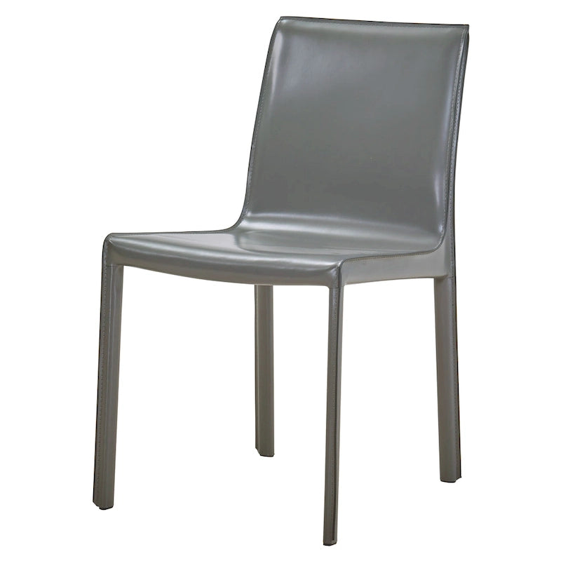 Silla Gervin de cuero reciclado, juego de 2