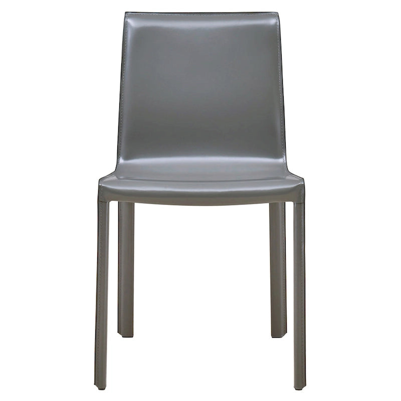 Silla Gervin de cuero reciclado, juego de 2
