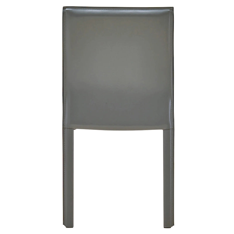 Silla Gervin de cuero reciclado, juego de 2