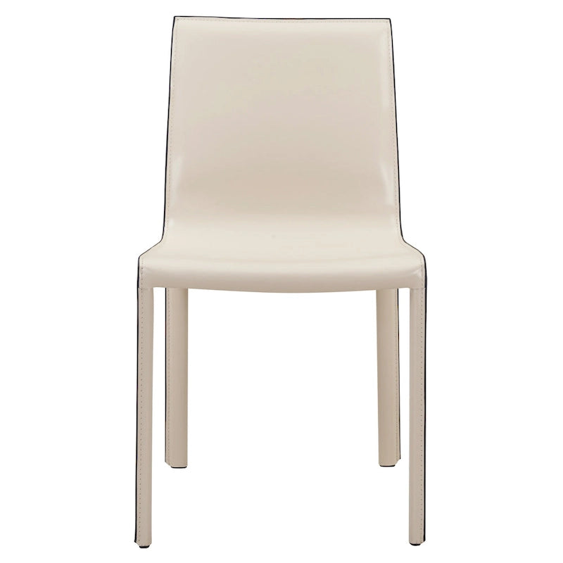 Silla Gervin de cuero reciclado, juego de 2