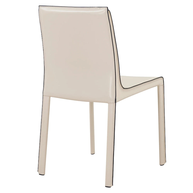 Silla Gervin de cuero reciclado, juego de 2