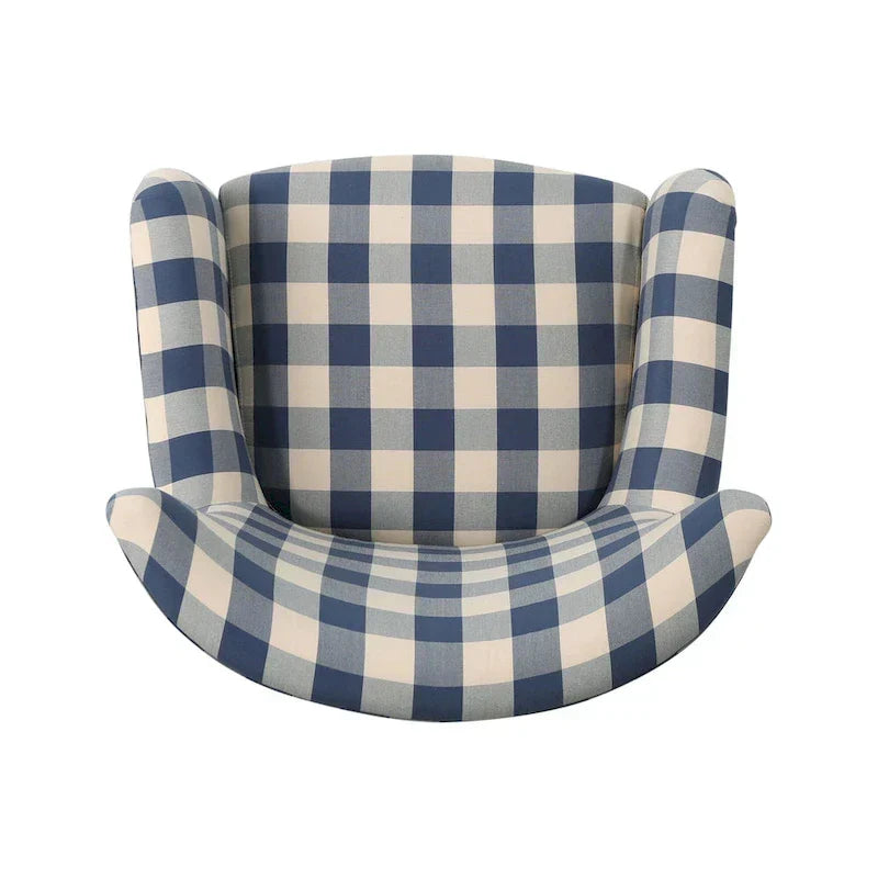Modern Retro 30.25 High Back Upholstered Arm Chair with Wood Legs for Living Room