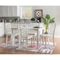 Juego de comedor de 5 piezas Harrow estilo casa de campo blanco