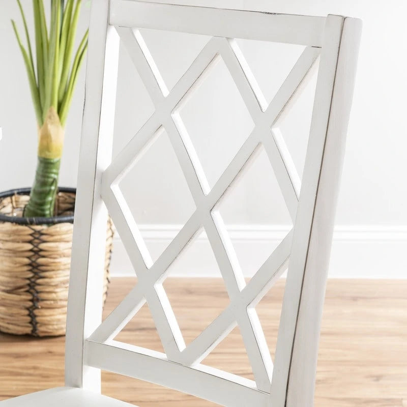 Juego de comedor de 5 piezas Harrow estilo casa de campo blanco