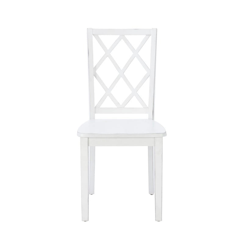 Juego de comedor de 5 piezas Harrow estilo casa de campo blanco