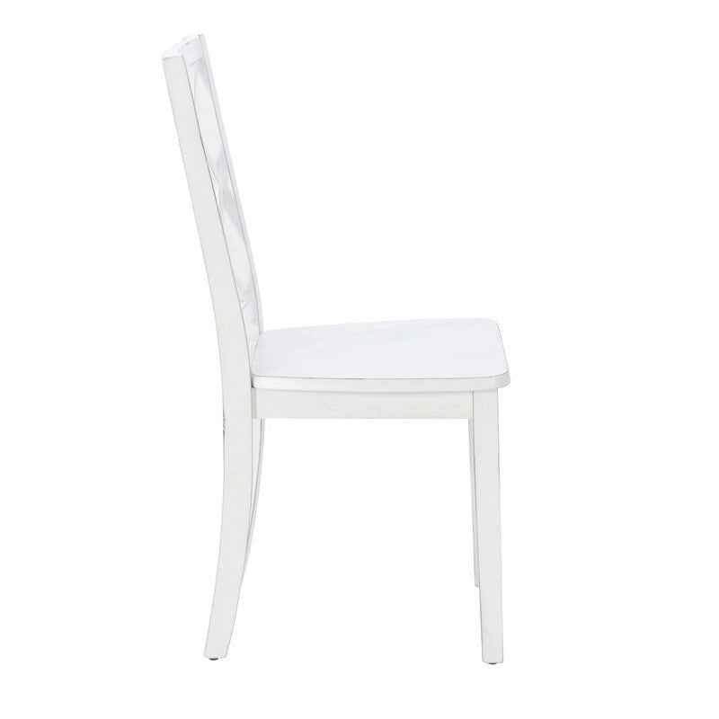 Juego de comedor de 5 piezas Harrow estilo casa de campo blanco