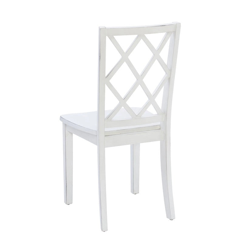 Juego de comedor de 5 piezas Harrow estilo casa de campo blanco
