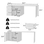 Isla de cocina blanca con almacenaje – 82.7" An., Asientos para 2–4