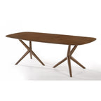 Mesa de comedor rectangular Nogal marrón, 8 asientos