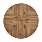 Mesa de comedor redonda Oak & Iron Grey – Estilo de mediados de siglo, 4 plazas