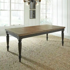 Harvest Home Chalkboard Rectangular Leg Table - Black