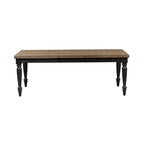 Mesa de comedor rectangular con acabado de pizarra negra con extensión – Capacidad hasta para 8 personas