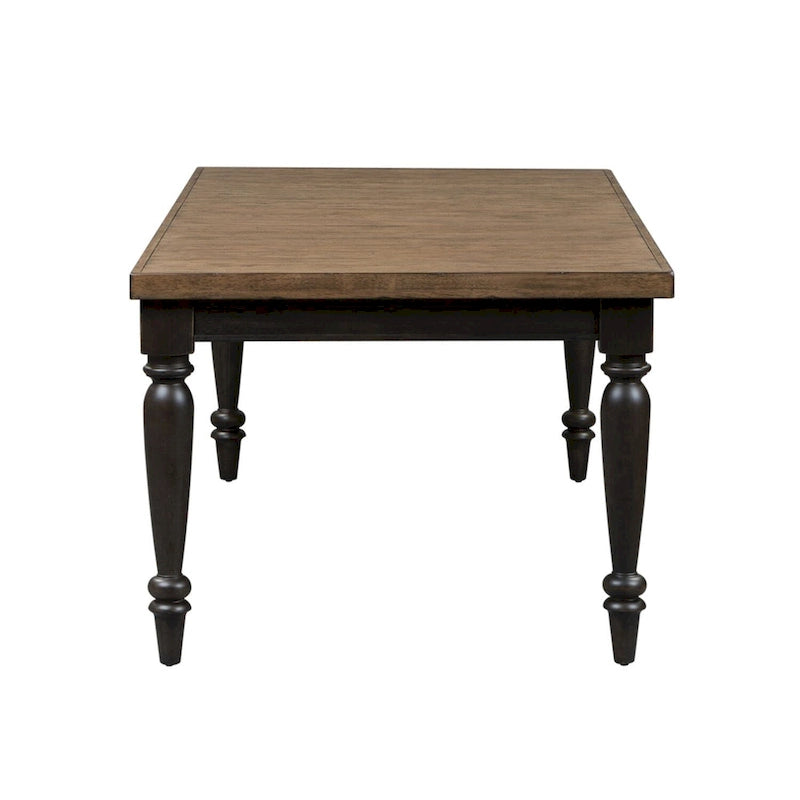 Mesa de comedor rectangular con acabado de pizarra negra con extensión – Capacidad hasta para 8 personas