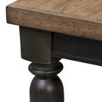 Mesa de comedor rectangular con acabado de pizarra negra con extensión – Capacidad hasta para 8 personas