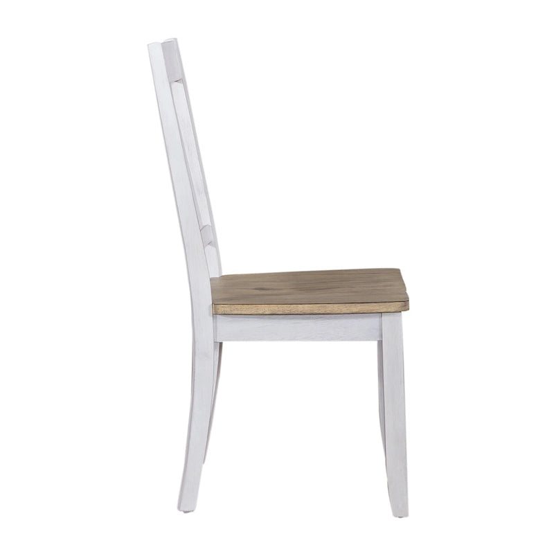 Juego de mesa de caballete Lindsey Farm de 7 piezas blanco envejecido y color arenisca