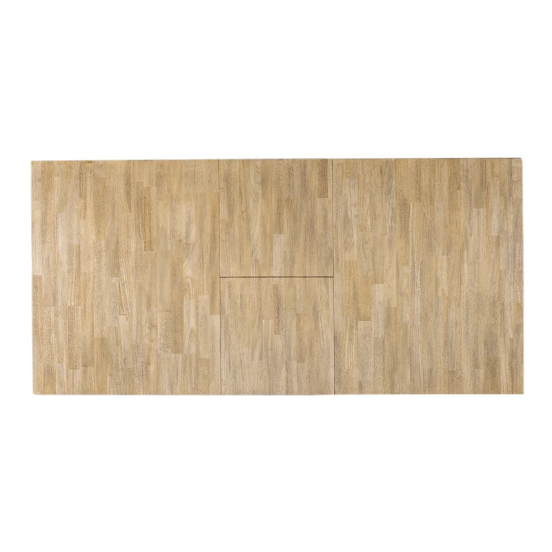 Juego de mesa de caballete Lindsey Farm de 7 piezas blanco envejecido y color arenisca