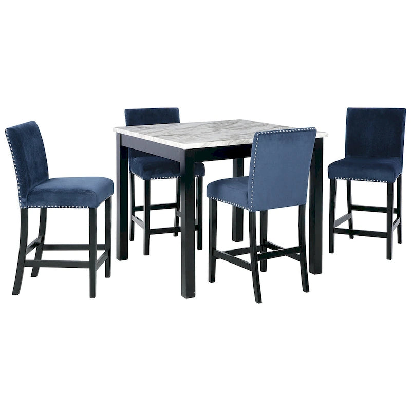 Juego de mesa de barra cuadrada Ashley Furniture Cranderlyn (juego de 5)