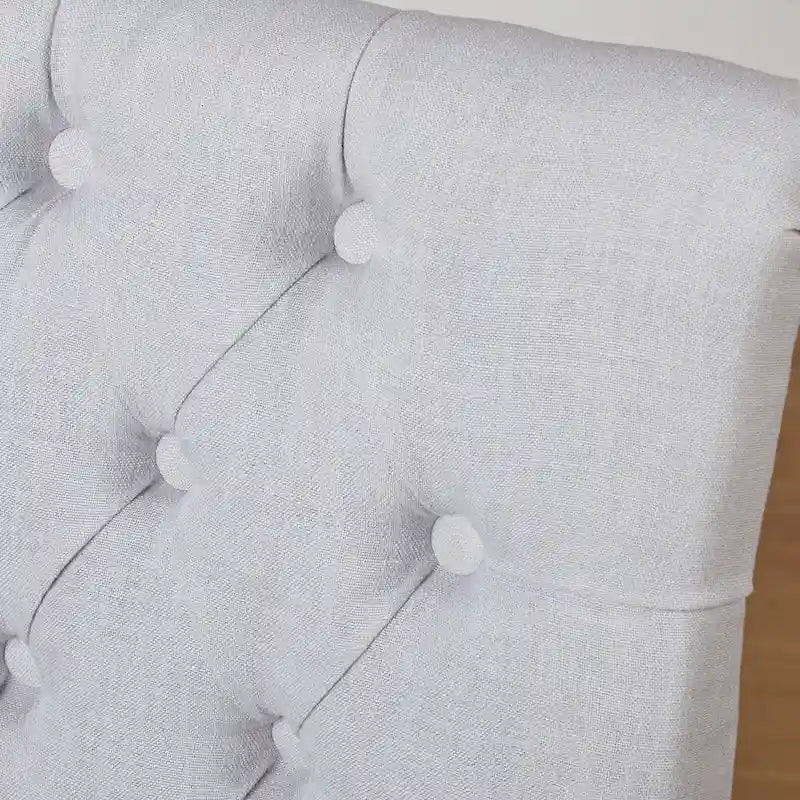 Ensemble de salle à manger 6 pièces Simple Living Annie Espresso, en hévéa gris et tissu, avec banc