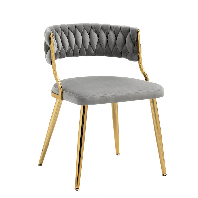 Sillas de comedor de terciopelo modernas, juego de 4