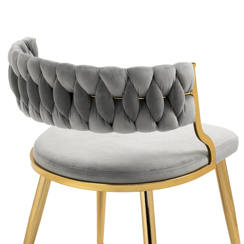 Sillas de comedor de terciopelo modernas, juego de 4