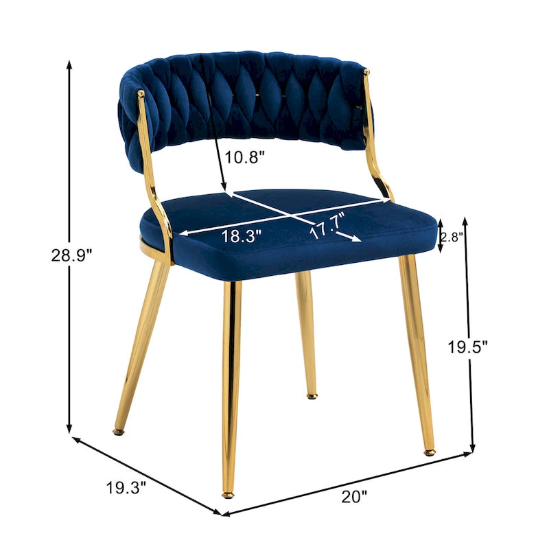 Sillas de comedor de terciopelo modernas, juego de 4