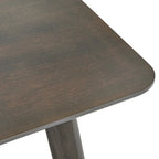 Mesa de comedor rectangular de mediados de siglo de nogal/gris/negro, con capacidad para 6 personas