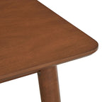 Mesa de comedor rectangular de mediados de siglo de nogal/gris/negro, con capacidad para 6 personas