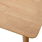 Mesa de comedor rectangular de mediados de siglo de nogal/gris/negro, con capacidad para 6 personas