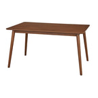 Mesa de comedor rectangular de mediados de siglo de nogal/gris/negro, con capacidad para 6 personas