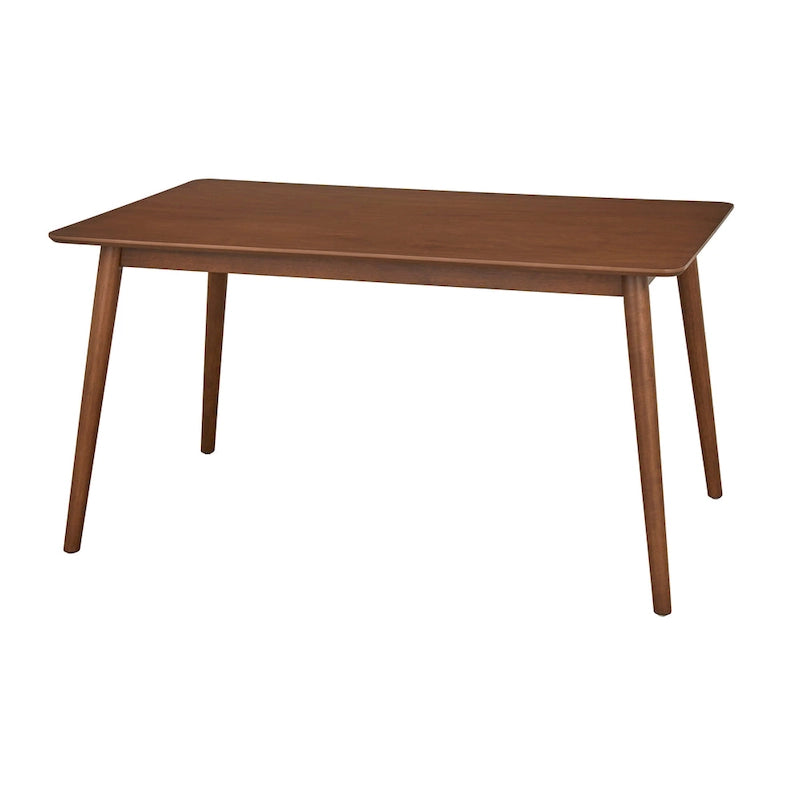 Mesa de comedor rectangular de mediados de siglo de nogal/gris/negro, con capacidad para 6 personas