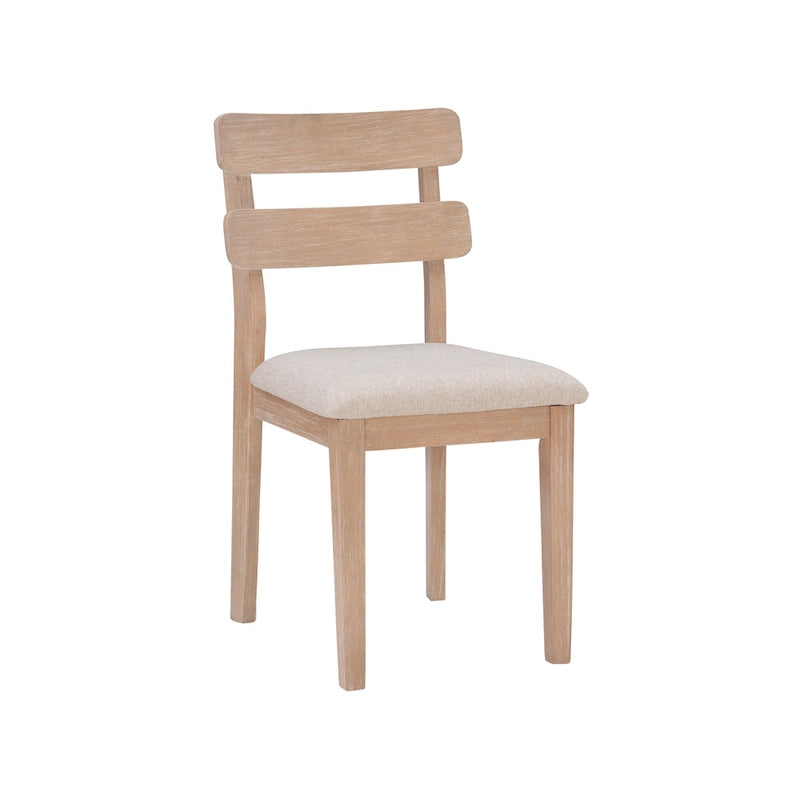Silla de comedor lateral de madera maciza estilo casa de campo Dolan (Juego de 2)