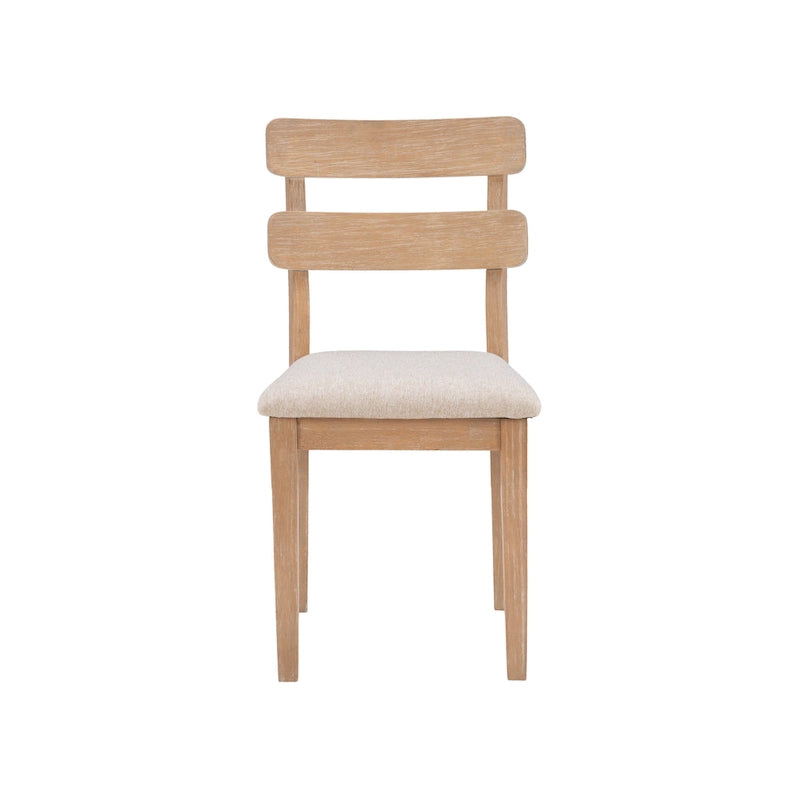 Silla de comedor lateral de madera maciza estilo casa de campo Dolan (Juego de 2)