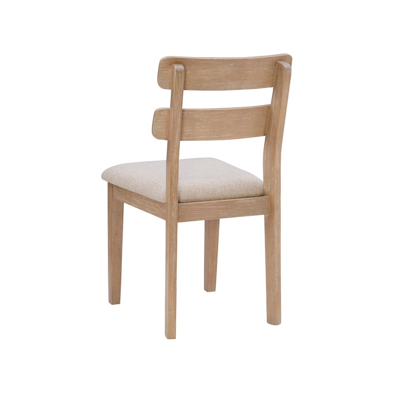 Silla de comedor lateral de madera maciza estilo casa de campo Dolan (Juego de 2)