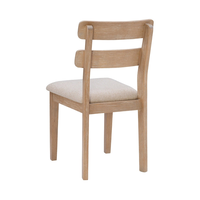 Silla de comedor lateral de madera maciza estilo casa de campo Dolan (Juego de 2)
