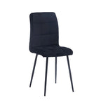 Sillas de comedor de terciopelo rosa/negro/verde/gris/azul, estilo capitoné de mediados de siglo, juego de 2
