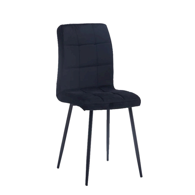 Sillas de comedor de terciopelo rosa/negro/verde/gris/azul, estilo capitoné de mediados de siglo, juego de 2