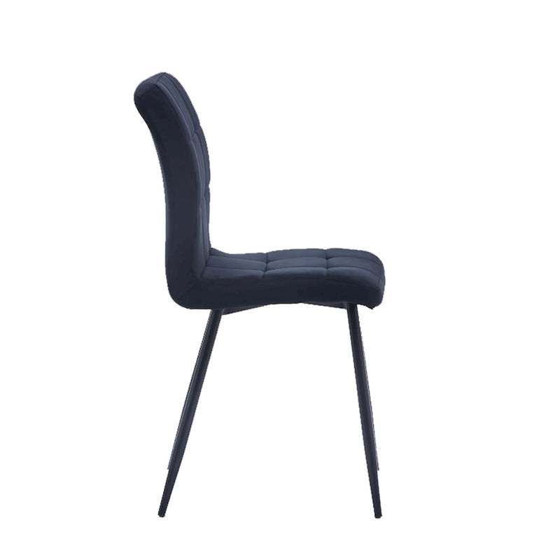 Sillas de comedor de terciopelo rosa/negro/verde/gris/azul, estilo capitoné de mediados de siglo, juego de 2