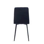 Sillas de comedor de terciopelo rosa/negro/verde/gris/azul, estilo capitoné de mediados de siglo, juego de 2