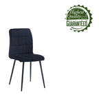 Sillas de comedor de terciopelo rosa/negro/verde/gris/azul, estilo capitoné de mediados de siglo, juego de 2