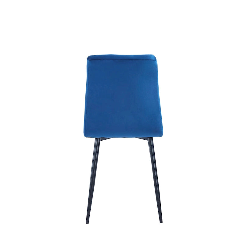 Sillas de comedor de terciopelo rosa/negro/verde/gris/azul, estilo capitoné de mediados de siglo, juego de 2