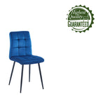 Sillas de comedor de terciopelo rosa/negro/verde/gris/azul, estilo capitoné de mediados de siglo, juego de 2