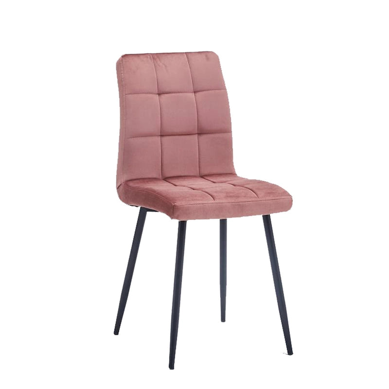 Sillas de comedor de terciopelo rosa/negro/verde/gris/azul, estilo capitoné de mediados de siglo, juego de 2