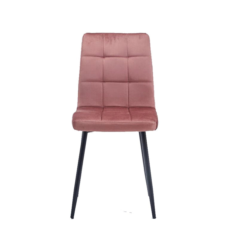Sillas de comedor de terciopelo rosa/negro/verde/gris/azul, estilo capitoné de mediados de siglo, juego de 2