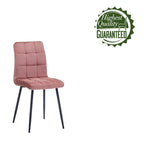 Sillas de comedor de terciopelo rosa/negro/verde/gris/azul, estilo capitoné de mediados de siglo, juego de 2
