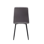 Sillas de comedor de terciopelo rosa/negro/verde/gris/azul, estilo capitoné de mediados de siglo, juego de 2