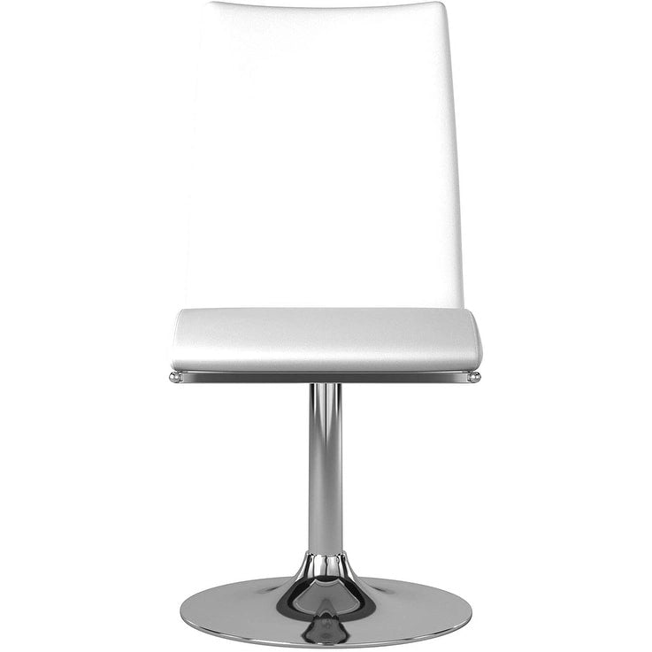 Silla de comedor giratoria con base cromada, juego de 2