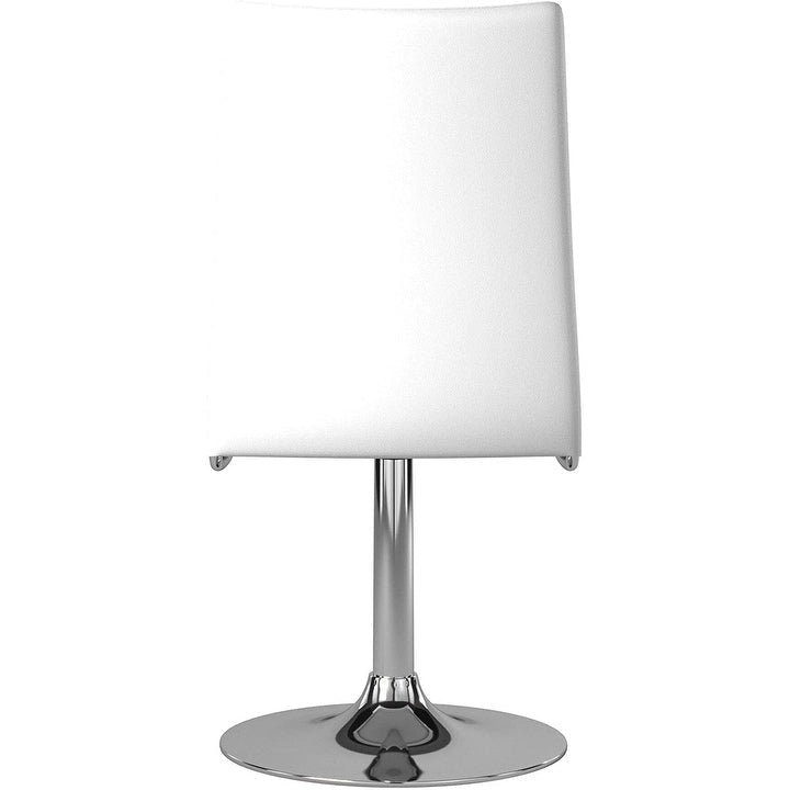 Silla de comedor giratoria con base cromada, juego de 2