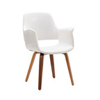 Juego de 2 sillas de comedor, piel sintética, patas de madera curvada – Azul / Verde / Blanco / Negro