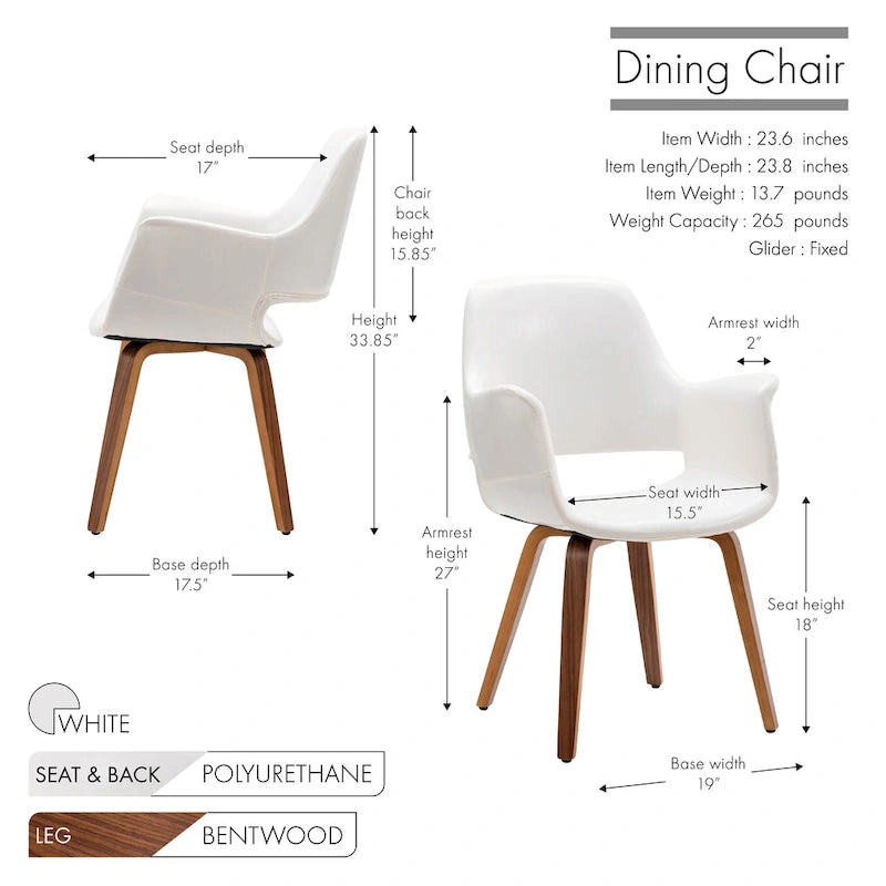 Juego de 2 sillas de comedor, piel sintética, patas de madera curvada – Azul / Verde / Blanco / Negro